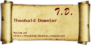 Theobald Demeter névjegykártya